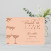 インラブシャム飲パンタワーピーチバチェロレッテ 箔招待状 (立ち正面)