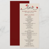 インラブシンプル文字エレガント結婚式 プログラム2 プログラム (正面/裏面)