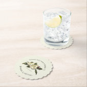 インラブ – ヴィンテージマグノリアフローラ結婚式の引き出物 ペーパーコースター (インサイチュ)