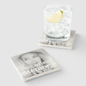 インラヴィング・メモリー・シンプルカスタム写真記念 ストーンコースター (横)