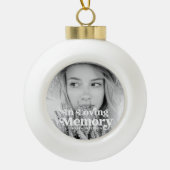 インラヴィング・メモリー・シンプルカスタム写真記念 セラミックボールオーナメント (正面)