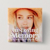 インラヴィング・メモリー・シンプルカスタム写真記念 缶バッジ (正面)