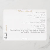 インラヴ飲シャンパンタワーバチェロレッテ 箔招待状 (裏面)