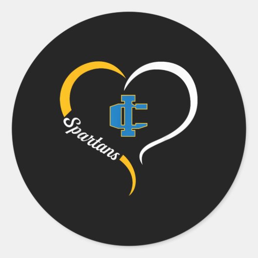 インレイシティスパルタンロゴハーフスローガンHs ラウンドシール (正面)