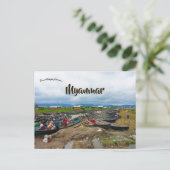 インレレイクバガンヤンゴンミャンマーのボート ポストカード (スタンド正面)