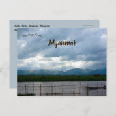 インレレイクバガンヤンゴンミャンマー ポストカード (正面/裏面)