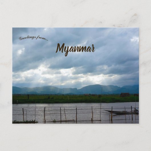 インレレイクバガンヤンゴンミャンマー ポストカード (正面)