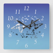 インンヤン スクエア壁時計 (正面)