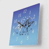 インンヤン スクエア壁時計 (傾斜)