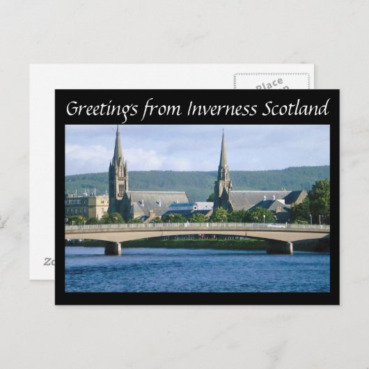 インヴァネス・スコットランドからの挨拶 ポストカード (正面/裏面)