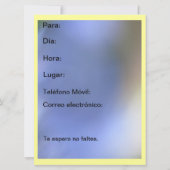 インヴィタシオンヌエストラボダアマリライアズール 招待状 (裏面)