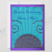 インヴィタシオンヌエストロアニベラリオアズールイプルプラ 招待状 (正面)