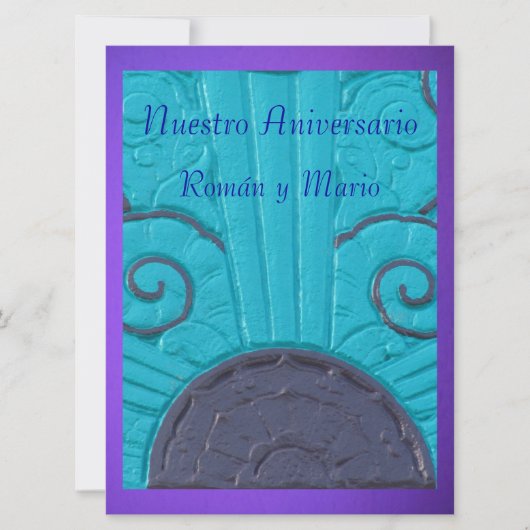 インヴィタシオンヌエストロアニベラリオアズールイプルプラ 招待状 (正面)