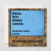 インヴィタシオン-フェリズクンプレニョス-オレンジバラ 招待状 (裏面)