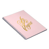 インヴォーグ引用文金フェイク箔メタリックファッション ノートブック (右側)