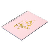 インヴォーグ引用文金フェイク箔メタリックファッション ノートブック (左側)