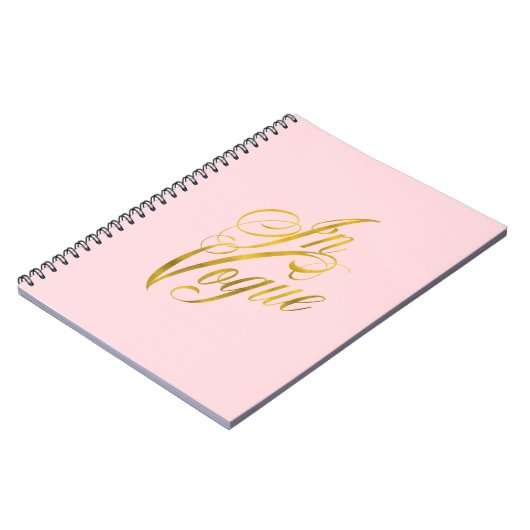 インヴォーグ引用文金フェイク箔メタリックファッション ノートブック (左側)