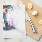 イン信じ魔法リル妖精キッチンタオル キッチンタオル (四つ折り)