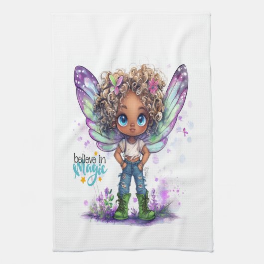 イン信じ魔法リル妖精キッチンタオル キッチンタオル (縦)