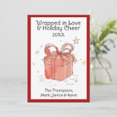 イン包まれたラブ&応援フラットホリデーカード シーズンカード (スタンド正面)