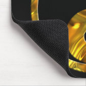 イン及びヤンの金ゴールド|の黒 マウスパッド (コーナー)