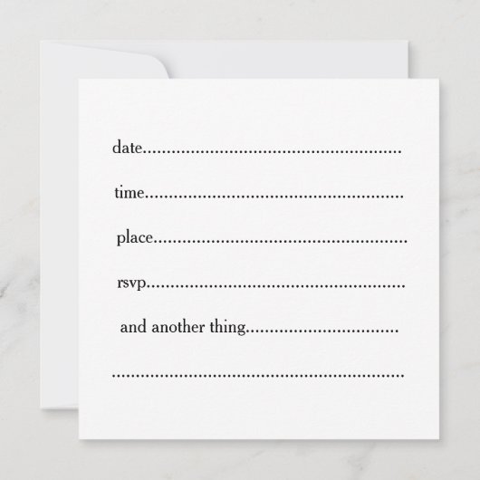 イン招待状 招待状 (裏面)