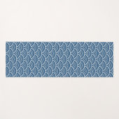 イン日本のジゴブルー着物柄 ヨガマット (正面(横))