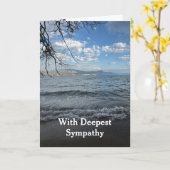 イン最も深い悔やみや弔慰シー海湖ビーチ カード (黄色い花)
