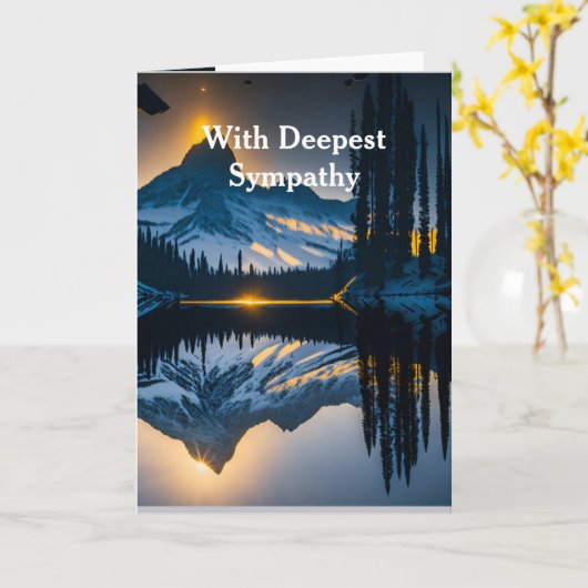 イン最も深い悔やみや弔慰スカイクラウドレイクウィルダネス カード (黄色い花)