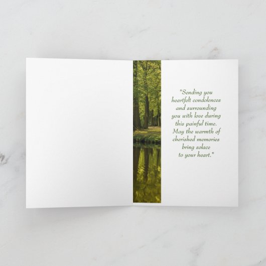 イン最も深い悔やみや弔慰フォレストレイクウィルダネス カード (内部)