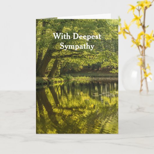 イン最も深い悔やみや弔慰フォレストレイクウィルダネス カード (黄色い花)