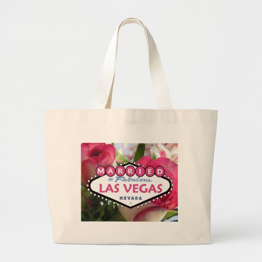 イン結婚したファブラスベガスピンクローズTバッグ ラージトートバッグ (正面)
