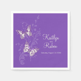 イン結婚ク・アート・蝶ピンク・紙・コースター スタンダードカクテルナプキン