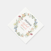 イン開花ワイルドフラワーフローラブライダルシャワーナプキンス スタンダードカクテルナプキン (角)