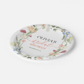 イン開花ワイルドフラワーフローラブライダルシャワー ペーパープレート (アングル)