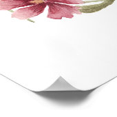 イン開花ワイルドフラワーブライダルシャワーウェルカムサイン ポスター (角)