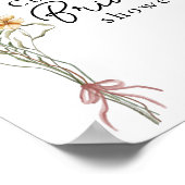 イン開花ワイルドフラワーブライダルシャワーウェルカムサイン ポスター (角)