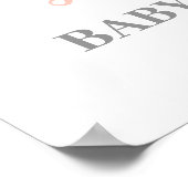 イン開花赤面ベビーシャワー歓迎サイン ポスター (角)