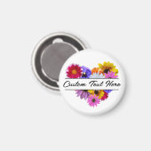 イン開花-ハート分割フローラ磁石 マグネット (正面/裏面)