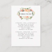 イン開花 |ピーチピンクの花結婚の向き エンクロージャーカード (正面)