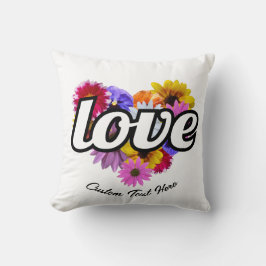 イン開花 – ラブハート形フローラブーケ クッション