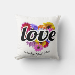イン開花 – ラブハート形フローラブーケ クッション