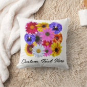 イン開花 – 正方形フローラ クッション (ブランケット)