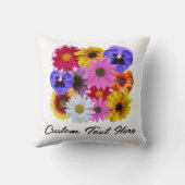 イン開花 – 正方形フローラ クッション (裏面)