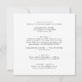 イン開花 | All in one Peach Pink Botanical 結婚's 招待状 (裏面)