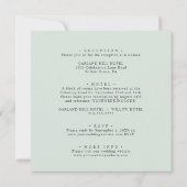 イン開花 | All in one Peach Pink Botanical 結婚's 招待状 (裏面)