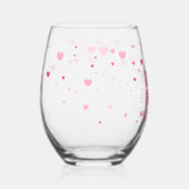 イン飲ラブバチェロレッテテーマカスタムカクテル ステムなしワイングラス (正面)