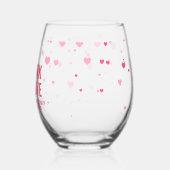 イン飲ラブバチェロレッテテーマカスタムカクテル ステムなしワイングラス (裏面)