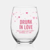 イン飲ラブバチェロレッテテーマカスタムカクテル ステムなしワイングラス (左)