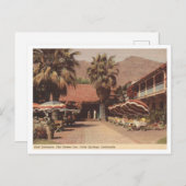 イン、パーム春CA、1940sヴィンテージ ポストカード (正面/裏面)